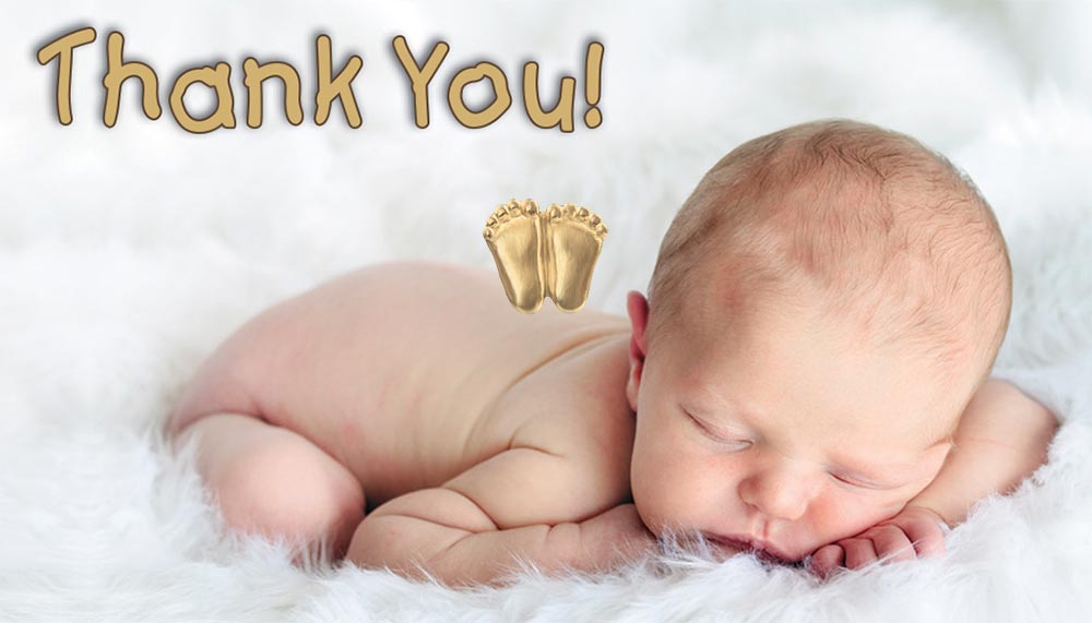 Jewelry, Lapel Pin, Precious Feet, Gold-Colored, Generic Thank You Card