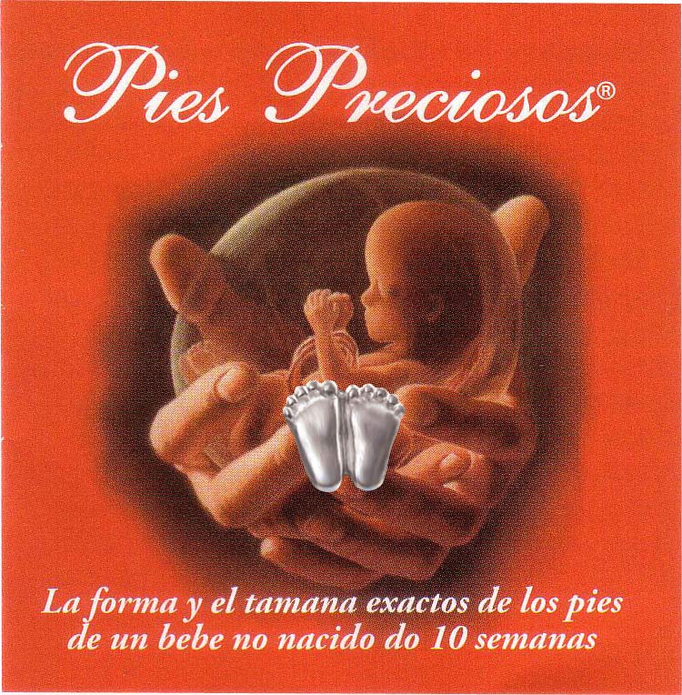 Jewelry, Lapel Pin, Precious Feet, Silver-Colored, Spanish Fetal Dev Card