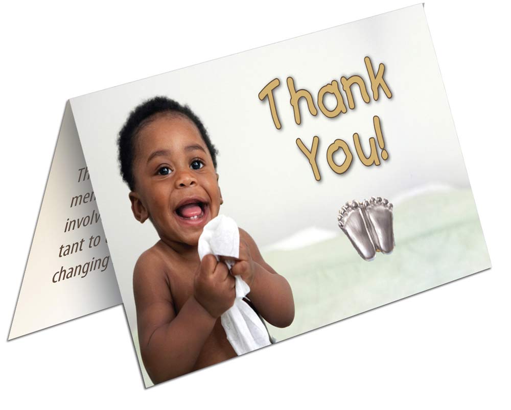 Jewelry, Lapel Pin, Precious Feet, Silver-Colored, Generic Thank You Card