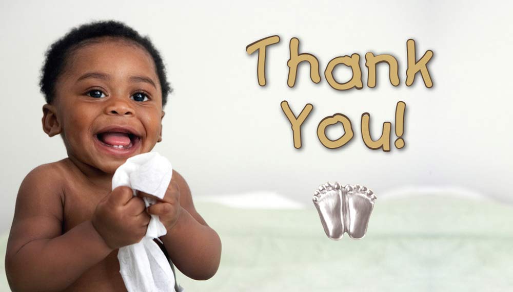 Jewelry, Lapel Pin, Precious Feet, Silver-Colored, Generic Thank You Card