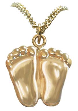 Jewelry, Necklace, Precious Feet, 14K Gold Plated