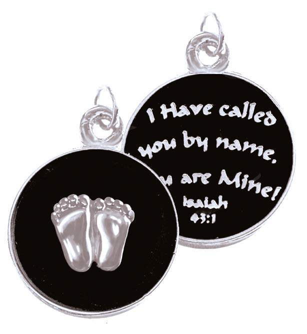 Jewelry, Charm, Precious Feet, Silver Plated, Isaiah 43:1
