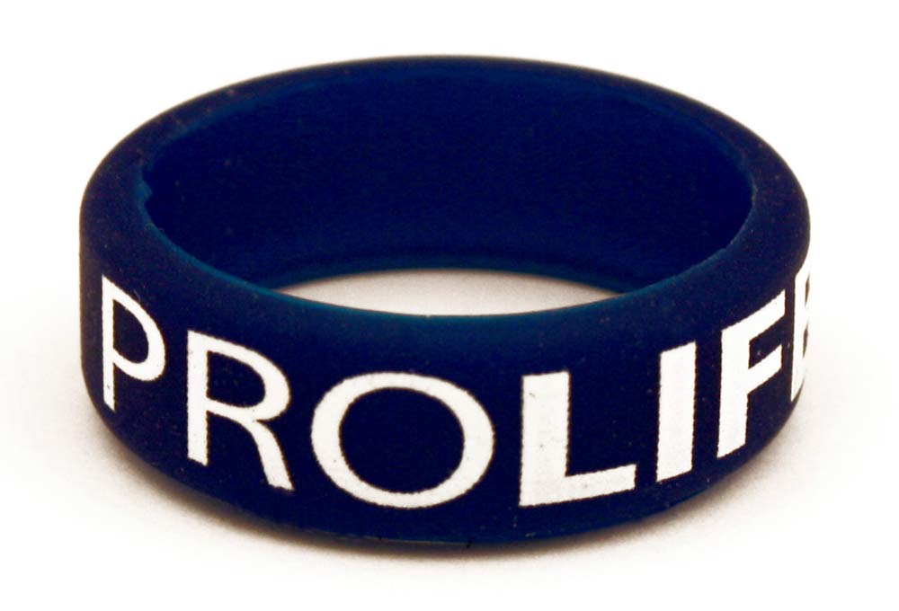 Awareness Ring, Pro-Life, Rubber Blue: 50/pk