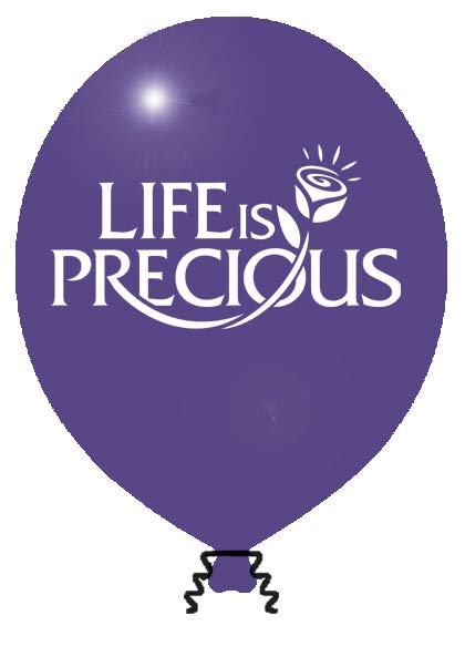 Balloon, Life is Precious: Pack of (100)