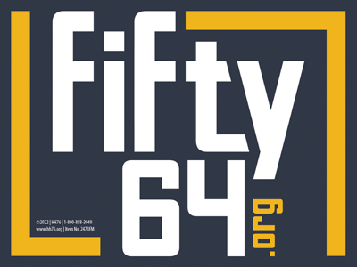 Yard Sign, Fifty/64 Yard Sign, Fifty/64