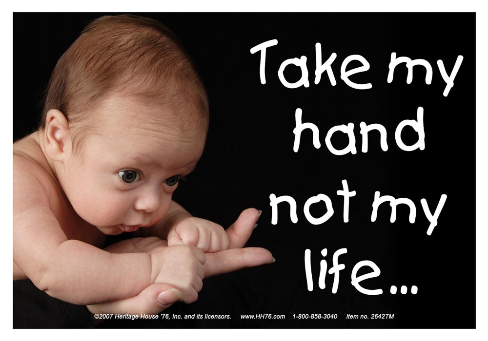 Rally Sign, Take My Hand Not My Life: 10/pk