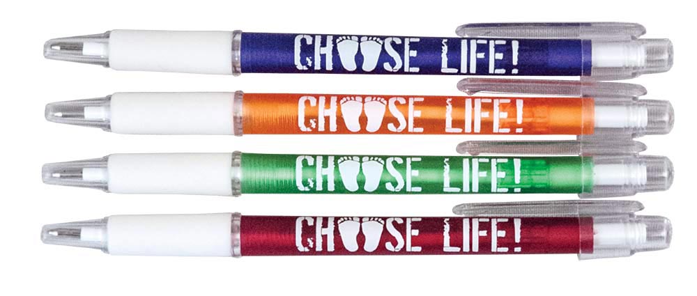 Pen, Choose Life: Pack of (100)