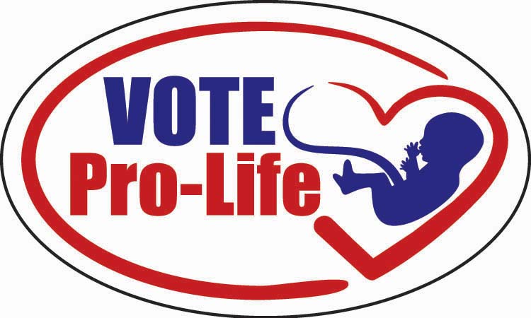 Sticker, Vote Pro Life-Oval