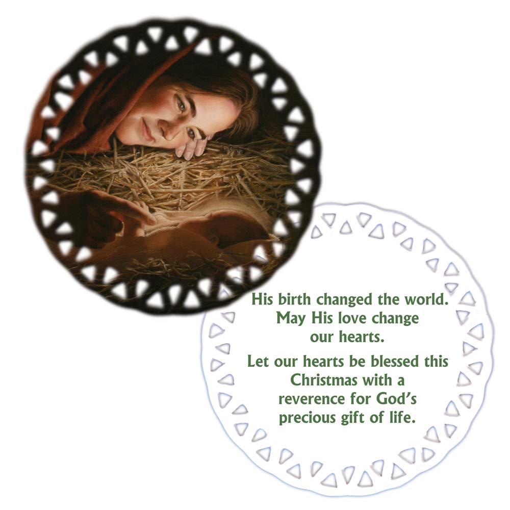 Ornament, Mary and Jesus: Pack of (10)