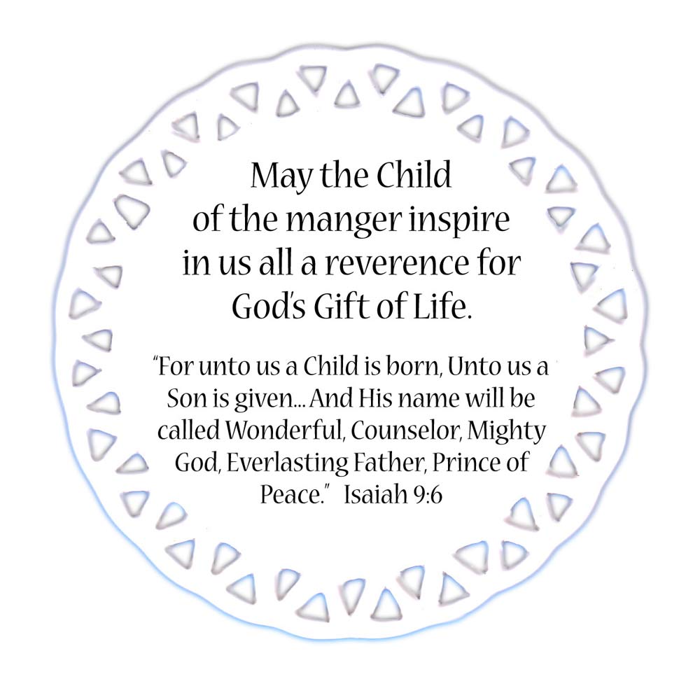 Ornament, Baby in Manger: Pack of (10)