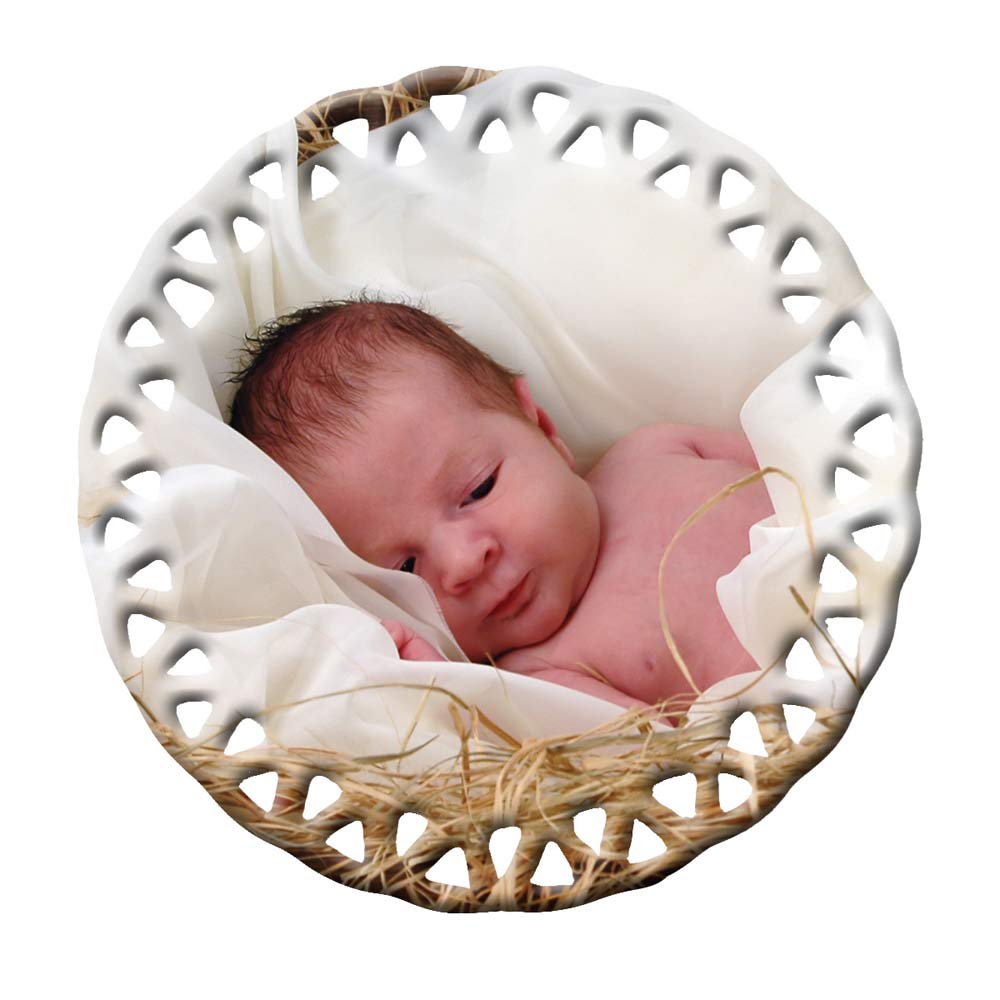 Ornament, Baby in Manger: Pack of (10)