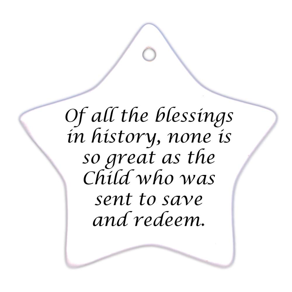 Ornament, Mother and Child, Star: Pack of (10)