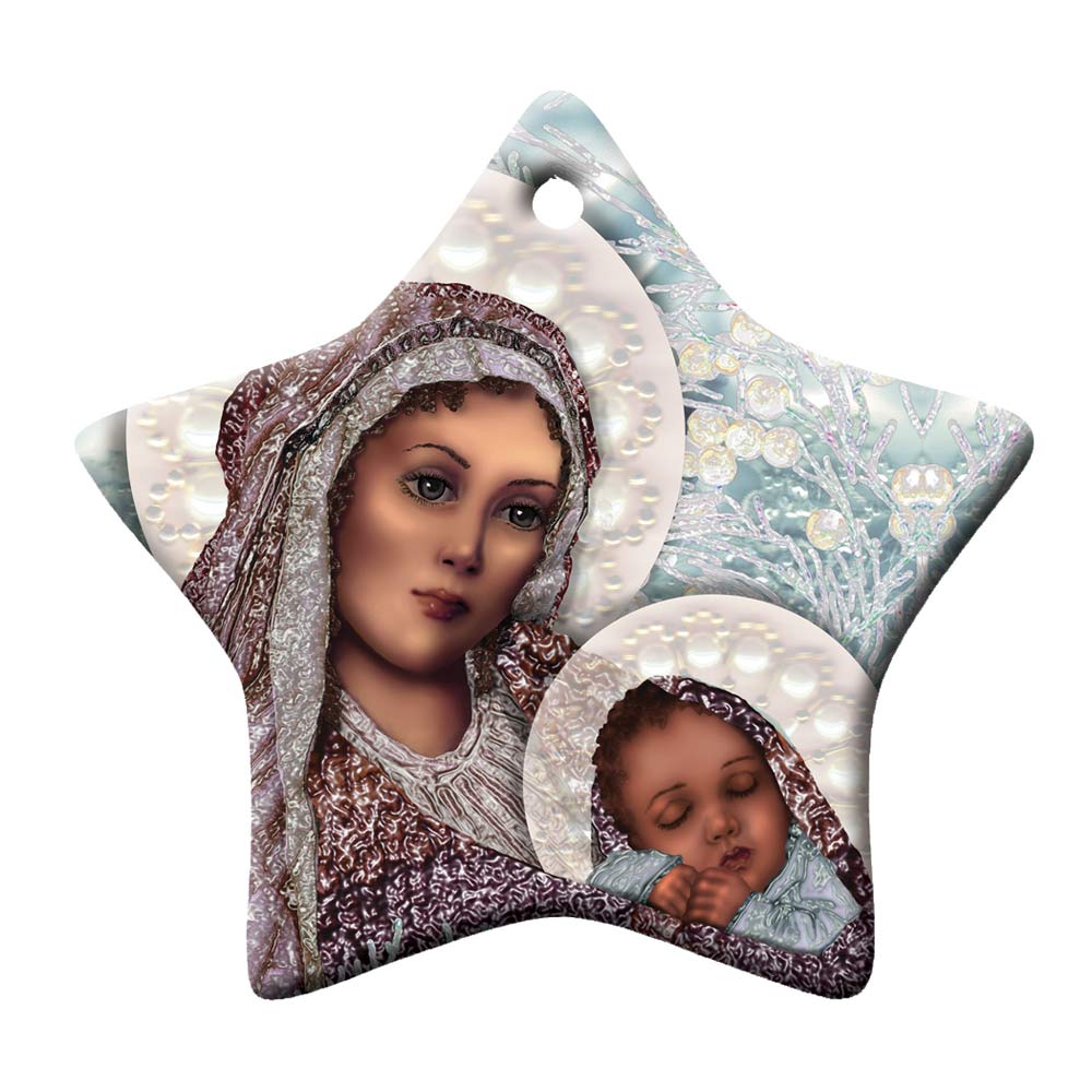 Ornament, Mother and Child, Star: Pack of (10)