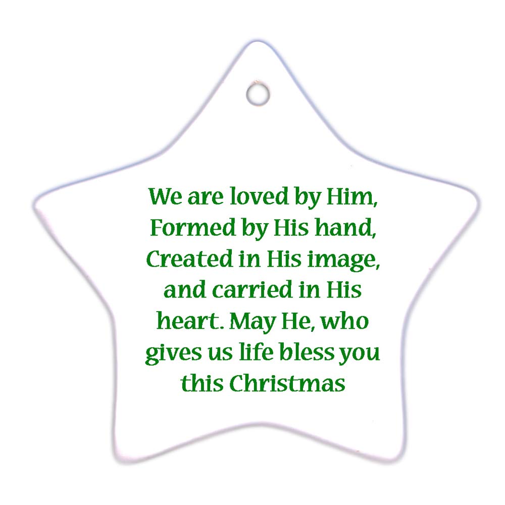 Ornament, We are Loved, Star: Pack of (10)