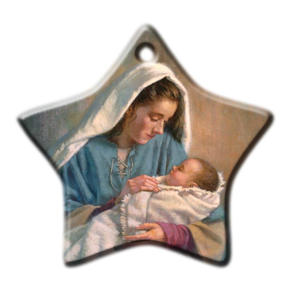 Ornament, Mary and Baby Jesus: Pack of (10)