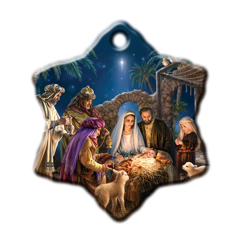 Ornament, The Nativity: Pack of (10)