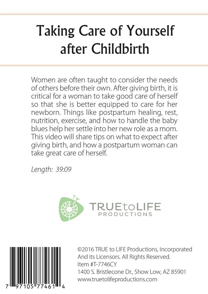 DVD, Caring for Yourself After Childbirth