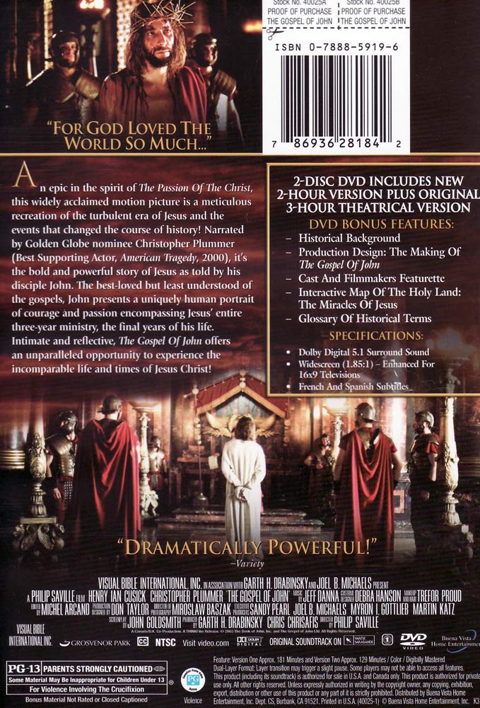 DVD, Gospel of John