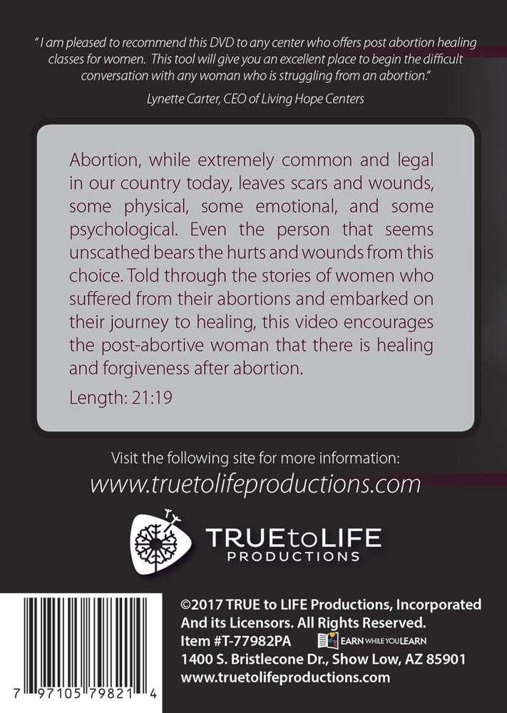 DVD, Post Abortion Healing