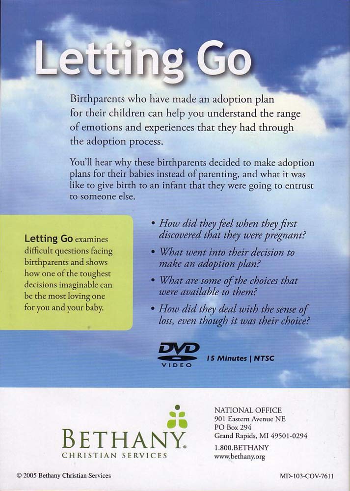 DVD, Letting Go