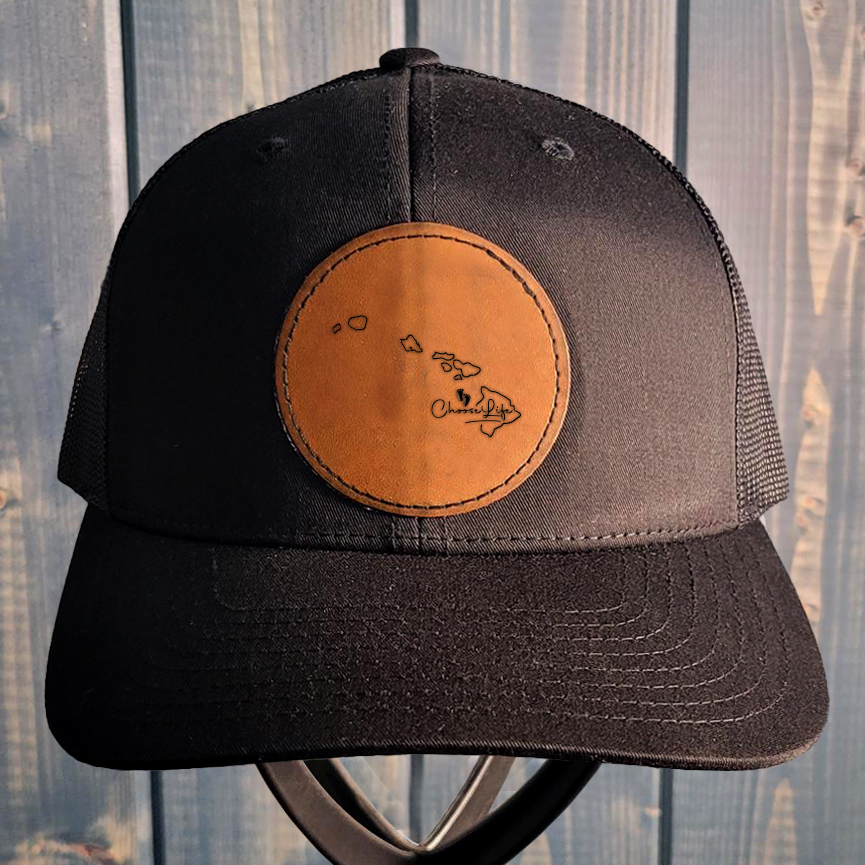 Hat, Hawaii Leather Patch Hat