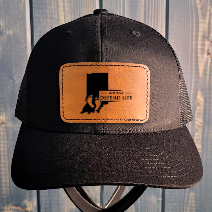 Hat, Indiana Leather Patch Hat
