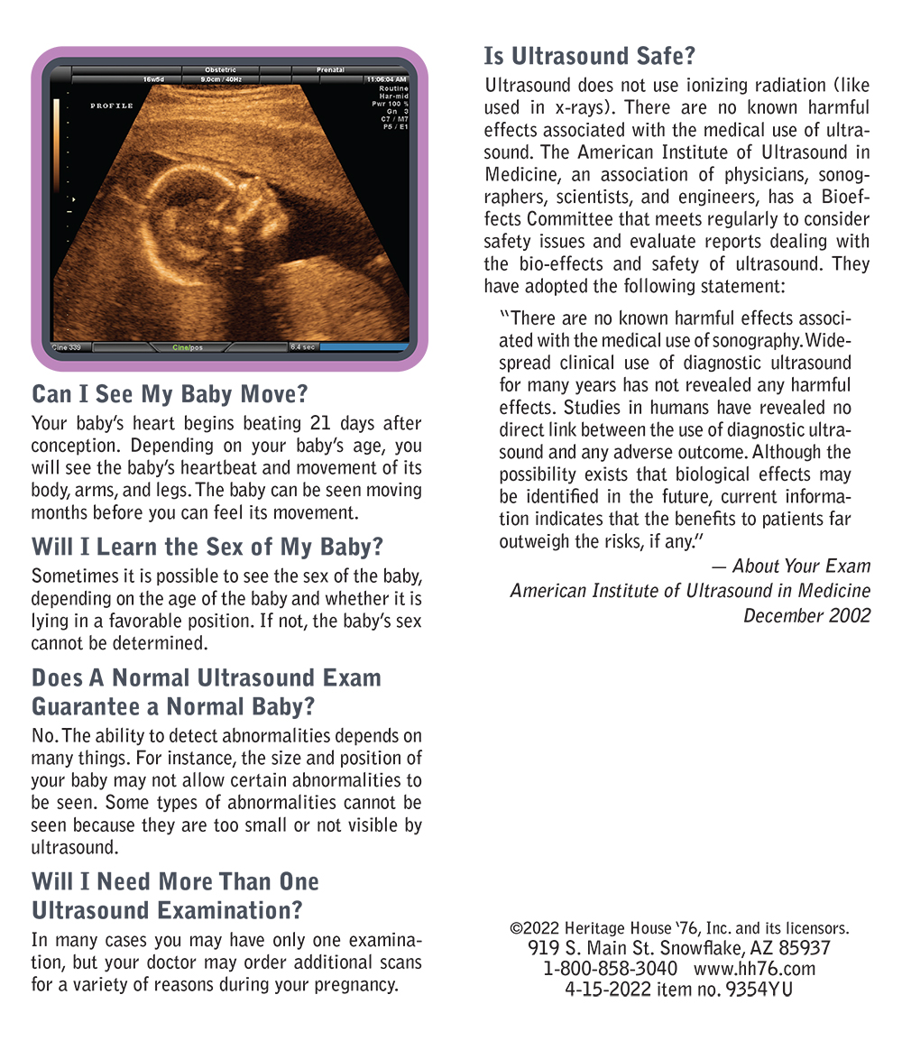 Literature, Your Ultrasound: Pack of (50)