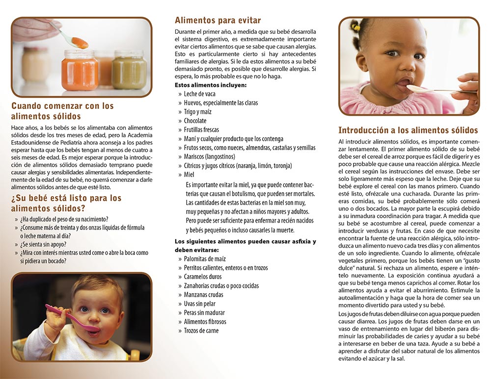Literature, Introducing Solid Foods, Spanish: Pack of (50)