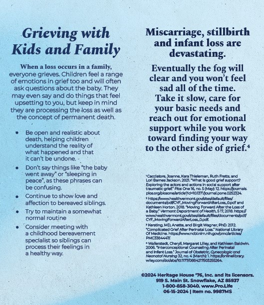 Literature, Miscarriage, Stillbirth, Infant Loss: Pack of (50)