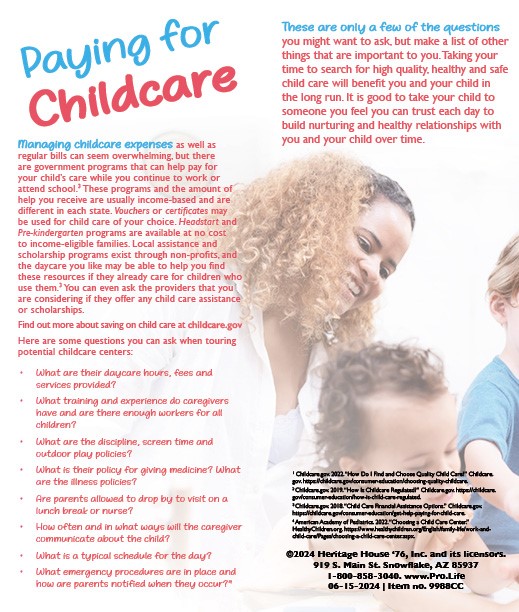 Literature, Choosing Childcare: Pack of (50)