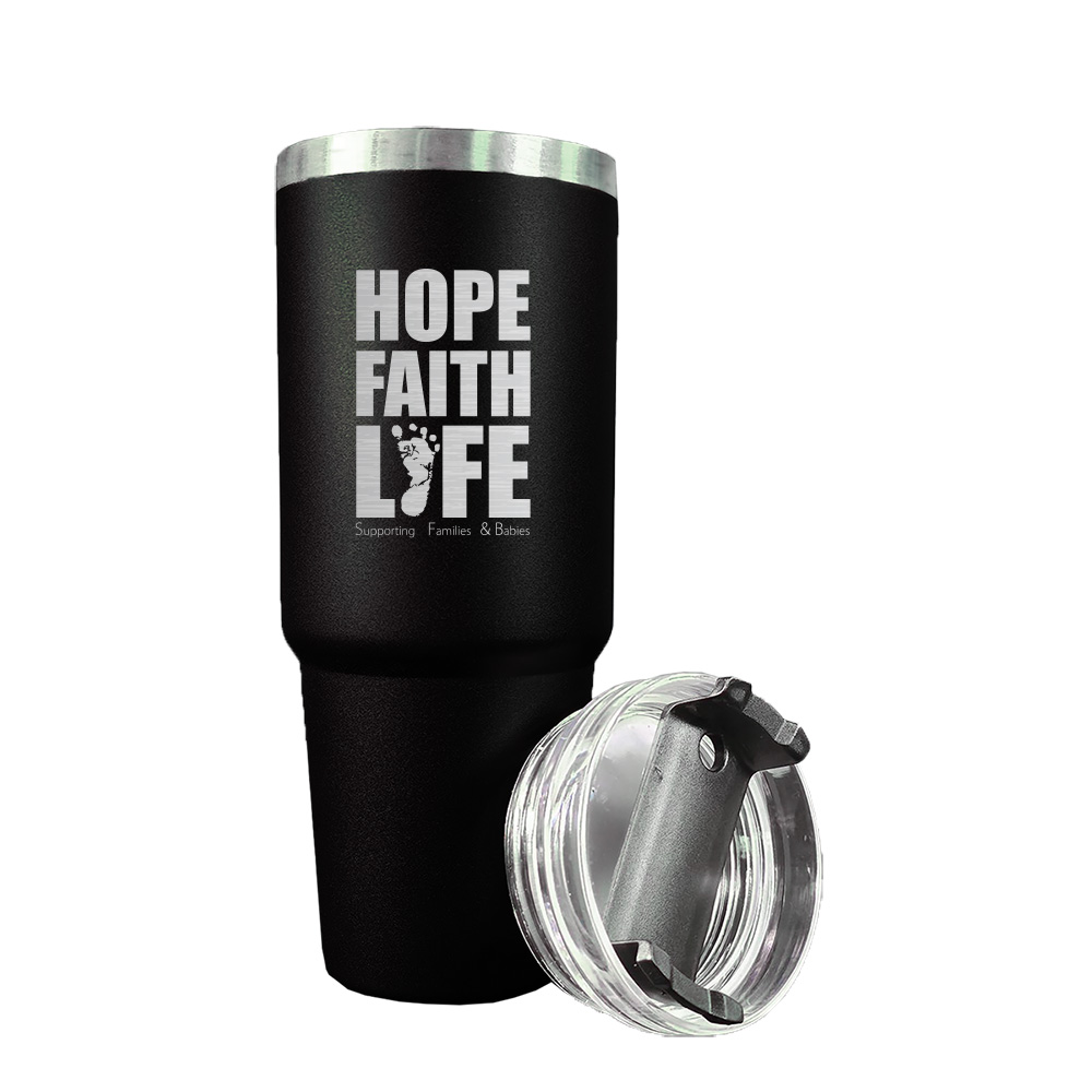 Tumbler, Tumbler BlkTal Hope Faith Life